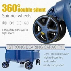 COOLIFE Luggage Expandable(only 28”) Suitcase 3 Piece Set PP Material With TSA Lock Spinner Carry On Hard- Side 20in24in28in (lake Blue, 3 Piece Set) -Samsonite Shop 51mhCRVkbGL