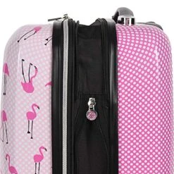 Betsey Johnson Luggage Hardside 3 Piece Set Suitcase With Spinner Wheels (20" 26" 30") (One Size, Flamingo Strut) -Samsonite Shop 51my9uaq8qL