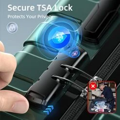 SHOWKOO Luggage Sets Expandable ABS Hardshell 3pcs Clearance Luggage Hardside Lightweight Durable Suitcase Sets Spinner Wheels Suitcase With TSA Lock (Dark Green) 13 SHOWKOO Luggage Sets Expandable ABS Hardshell 3pcs Clearance Luggage Hardside Lightweight Durable Suitcase Sets Spinner Wheels Suitcase With TSA Lock (Dark Green) -Samsonite Shop 51p6SHl56PL