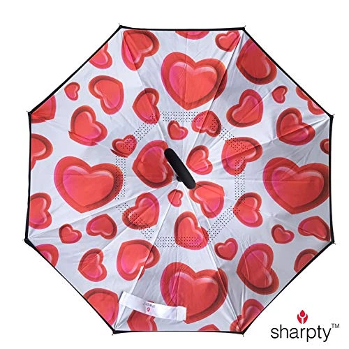 Sharpty Inverted, Windproof, Reverse Umbrella For Women With UV Protection, Upside Down With C-Shaped Handle 8 Sharpty Inverted, Windproof, Reverse Umbrella For Women With UV Protection, Upside Down With C-Shaped Handle - Image 6