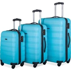 Merax Expandable Luggage Sets With TSA Locks, 3 Piece Lightweight Spinner Suitcase Set (Sky Blue) 17 Merax Expandable Luggage Sets With TSA Locks, 3 Piece Lightweight Spinner Suitcase Set (Sky Blue) -Samsonite Shop 51pNf8qw8xL