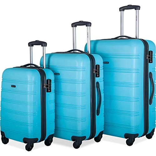 Merax Expandable Luggage Sets With TSA Locks, 3 Piece Lightweight Spinner Suitcase Set (Sky Blue) 10 Merax Expandable Luggage Sets With TSA Locks, 3 Piece Lightweight Spinner Suitcase Set (Sky Blue) - Image 8
