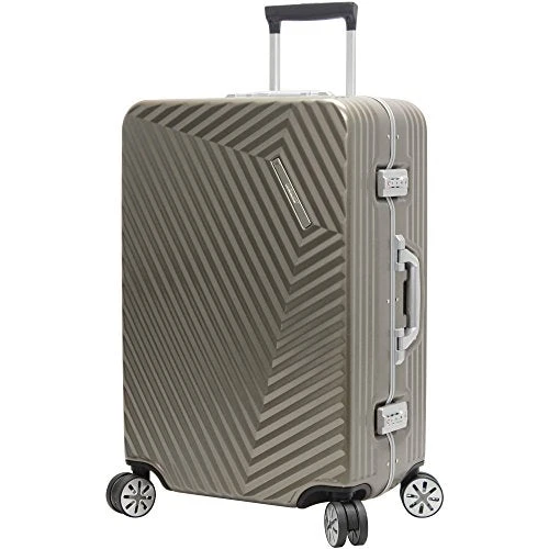 Andiamo Elegante Suitcase With Built-in TSA Lock - Zipperless 24 Inch Hardside Checked Bag- Lightweight (ABS+PC) Luggage With 8-Rolling Spinner Wheels (Gold) 3 Andiamo Elegante Suitcase With Built-in TSA Lock - Zipperless 24 Inch Hardside Checked Bag- Lightweight (ABS+PC) Luggage With 8-Rolling Spinner Wheels (Gold)