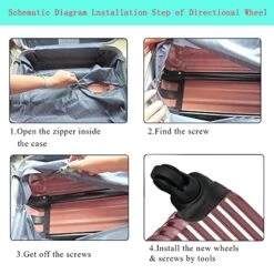 AngelReally Replacement Luggage Suitcase Wheels, 360 Degree Swivel Caster Wheel Outdoor Luggage Travel Suitcase Wheels Replacement Wheel For Suitcase Repair (Luggage Suitcase Wheels), 27 13 AngelReally Replacement Luggage Suitcase Wheels, 360 Degree Swivel Caster Wheel Outdoor Luggage Travel Suitcase Wheels Replacement Wheel For Suitcase Repair (Luggage Suitcase Wheels), 27 -Samsonite Shop 51qqQkSyVnL