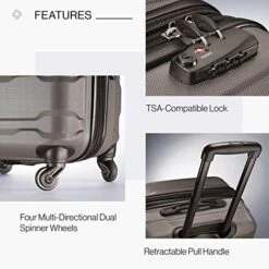 Samsonite Omni PC Hardside Expandable Luggage With Spinner Wheels, Silver, Checked-Medium 24-Inch 15 Samsonite Omni PC Hardside Expandable Luggage With Spinner Wheels, Silver, Checked-Medium 24-Inch -Samsonite Shop 51rYN4digbL