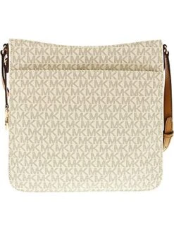 Michael Kors Jet Set (Vanilla 2018), Vanilla Pvc Acorn, Size Large -Samsonite Shop 51s5O2CPZnL