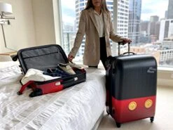 American Tourister Disney Hardside Luggage With Spinner Wheels, Mickey Mouse Pants, Checked-Large 28-Inch -Samsonite Shop 51ttYk5eFnL