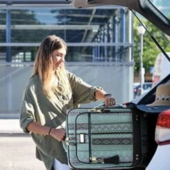 Steve Madden Designer Luggage Collection - 3 Piece Softside Expandable Lightweight Spinner Suitcase Set - Travel Set Includes 20 Inch Carry On, 24 Inch & 28-Inch Checked Suitcases (Print/Teal) -Samsonite Shop 51vnGxde8jL