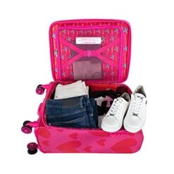 Cloe By Agatha Ruiz De La Prada Checked Medium 24" Inch Luggage With 360º-spinner Wheels In Magenta Color -Samsonite Shop 51w5 gTP0dS