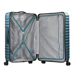 U.S. Traveler Boren Polycarbonate Hardside Rugged Travel Suitcase Luggage With 8 Spinner Wheels, Aluminum Handle, Teal, 2-Piece Set -Samsonite Shop 51wQ8anjJZS