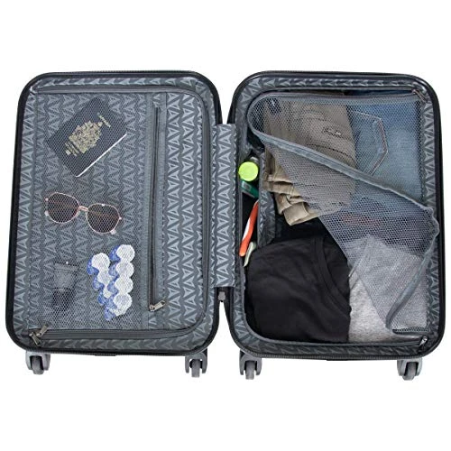 Heritage Travelware Lincoln Park 20" Hardside 4-Wheel Spinner Carry-on Luggage, Black 9 Heritage Travelware Lincoln Park 20" Hardside 4-Wheel Spinner Carry-on Luggage, Black - Image 7