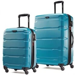 Samsonite Omni PC 2 Piece Set Of 20 And 28 Spinner (Caribbean Blue)