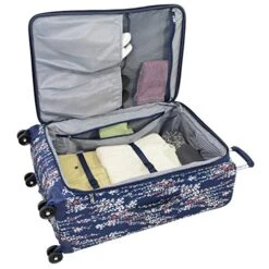 LONDON FOG Cranford Softside Expandable Spinner Luggage, Navy White Floral, 20" 10 LONDON FOG Cranford Softside Expandable Spinner Luggage, Navy White Floral, 20" -Samsonite Shop 51zYTgNmsaL