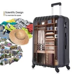 4PCS Travel Luggage Set Carry On Luggage With Spinner Wheels ABS Trolley Spinner Suitcase W/Lock (Black) -Samsonite Shop 51zoAb7RBfL 51b3f08b e8ad 46d0 9c9f aaf27e38b982