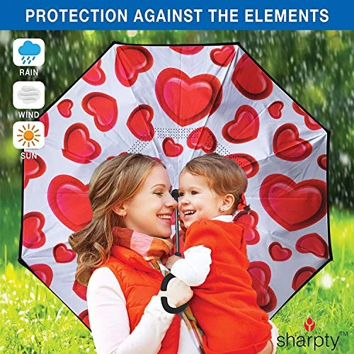 Sharpty Inverted, Windproof, Reverse Umbrella For Women With UV Protection, Upside Down With C-Shaped Handle 4 Sharpty Inverted, Windproof, Reverse Umbrella For Women With UV Protection, Upside Down With C-Shaped Handle - Image 2