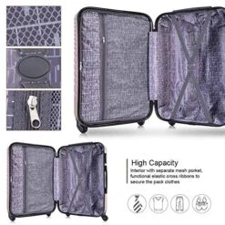 Luggage Sets, Semper 4 Piece Luggage Set Suitcases With Spinner Wheels Hardshell Lightweight Luggage 18" 20" 24" 28" -Samsonite Shop 612qo37cpOL