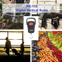 American Weigh Scales - PK Series Industrial Digital Hanging Scale, Black, 110 X 0.05lbs - PK-110 -Samsonite Shop 61FRHThu4GL