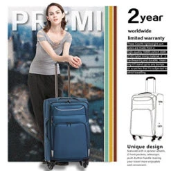 Coolife Luggage 3 Piece Set Suitcase Spinner Softshell Lightweight (blue+sliver) -Samsonite Shop 61omZfwVvRL 5ca0bca1 5655 4e6f a6b1 c2728ec634f8