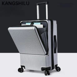KANGSHILU Aluminum Frame 20 Inches Travel Suitcases Universal Wheel -Samsonite Shop KANGSHILU Aluminum Frame 20 Inches Travel Suitcases Universal Wheel Trolley PC Box Trolley Luggage Bag Men
