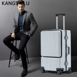 KANGSHILU Aluminum Frame 20 Inches Travel Suitcases Universal Wheel -Samsonite Shop KANGSHILU Aluminum Frame 20 Inches Travel Suitcases Universal Wheel Trolley PC Box Trolley Luggage Bag Men b35abc00 4d2f 4195 85ff a9812a171ac0