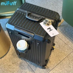 MIFUNY Travel Luggage With Cup Holder Aluminum Frame Suitcase Large 20 MIFUNY Travel Luggage With Cup Holder Aluminum Frame Suitcase Large -Samsonite Shop MIFUNY Travel Luggage with Cup Holder Aluminum Frame Suitcase Large Capacity Carry on Luggage Pull Rod.jpg 640x640 68b2beee 9285 4428 b4ef d0c14d82d662