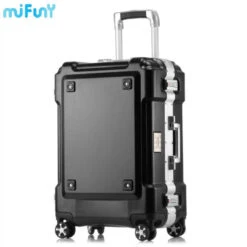 Mifuny Aluminum Frame Trolley Case With Cup Holder Male Travel -Samsonite Shop Mifuny Aluminum Frame Trolley Case with Cup Holder Male Travel Suitcase with Wheels Rolling Luggage Female
