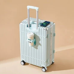 Multifunctional Luggage Aluminum Frame Trolley Case Universal Wheel -Samsonite Shop Multifunctional Luggage Aluminum Frame Trolley Case Universal Wheel Cup Holder Seat Built in USB Interface Boarding d241e09c 7eb3 4a16 af2c d572d1cd2fb3