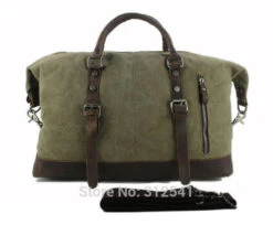 Canvas Leather Travel Bags | Bag Men Vintage Weekend Canvas - Vintage -Samsonite Shop Vintage military Canvas Leather men travel bags Carry on Luggage bags Men Duffel bags travel tote